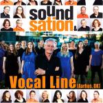 Konzertplakat für das Jubiläumskonzert von Soundsation mit Vocal Line am 07.03.2025 um 19:30 Uhr in der Hugenottenhalle Neu-Isenburg. Abgebildet sind die beiden Chöre.