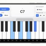Harmodus Piano auf einem Smartphone