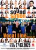 Konzertplakat für das Jubiläumskonzert von Soundsation mit Vocal Line am 07.03.2025 um 19:30 Uhr in der Hugenottenhalle Neu-Isenburg. Abgebildet sind die beiden Chöre.