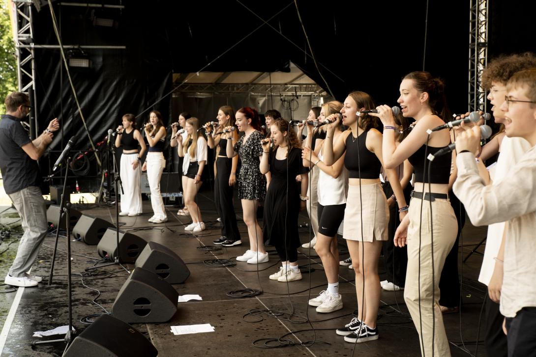 Die Young Voices Brandenburg beim Sound City Festival 2023 in Schwedt (Oder)