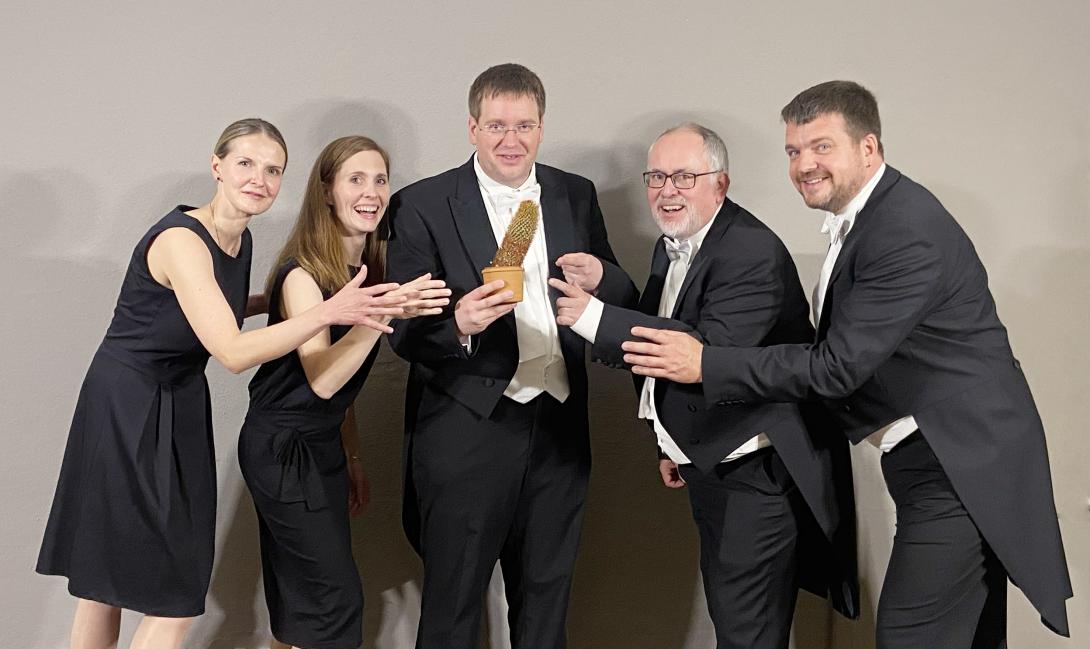 Katharina Thallinger (Sopran), Franziska Runge (Alt), Josef Westner (Bariton, Piano), Dr. Karl-Bernhard Silber (Tenor, Piano) und Josef Denk (Bass).