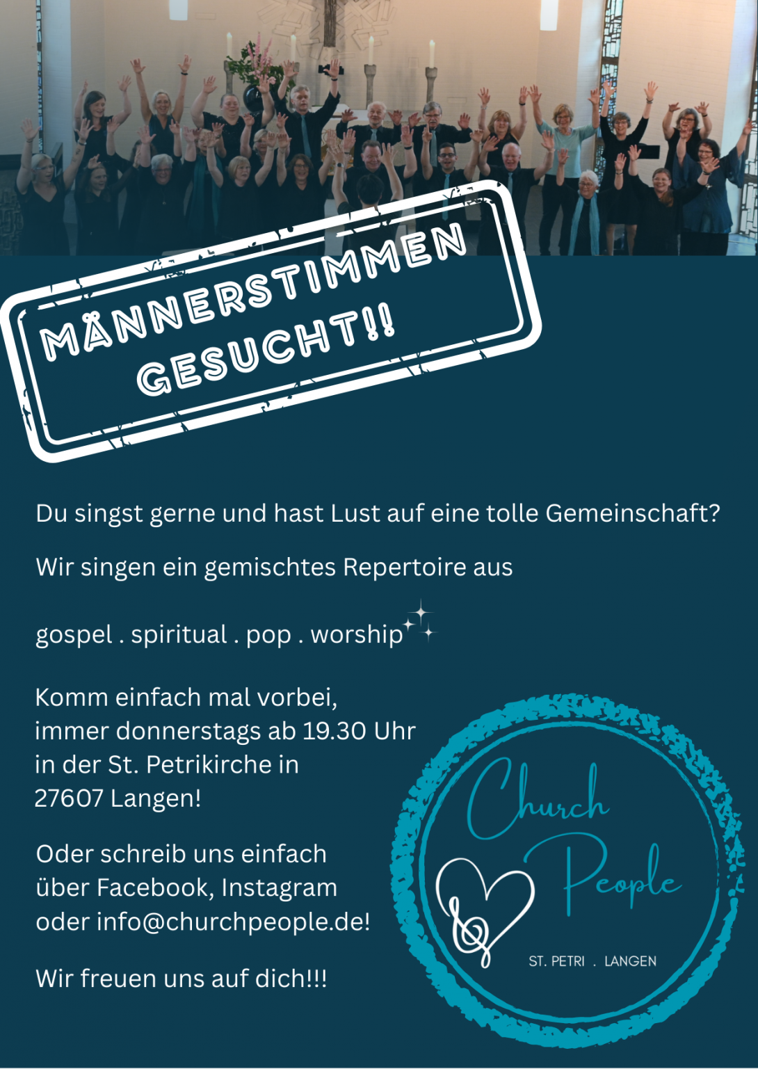 Aufruf Männer gesucht mit Informationen zum Kontakt 