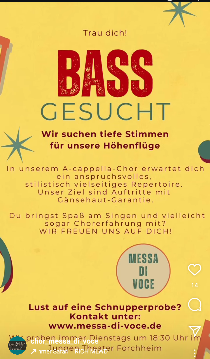 Bass gesucht